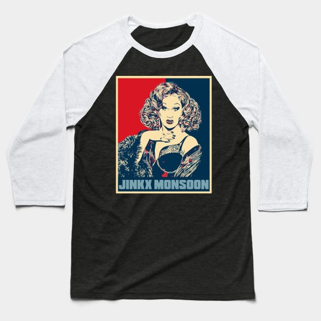 Jinkx Monsoon Hope Poster Art Baseball T-Shirt by Odd Even